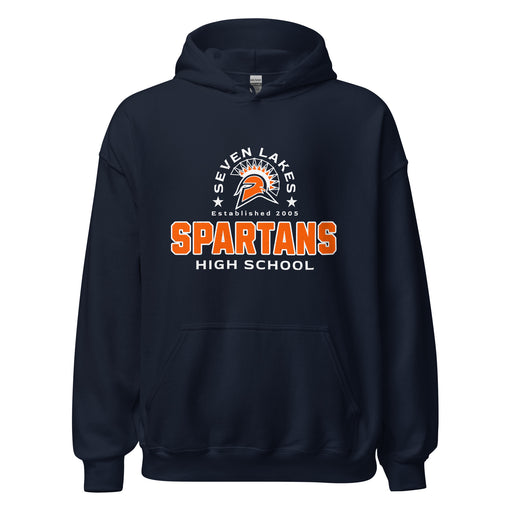 Seven Lakes High School Spartans Navy Blue Classic Unisex Hoodie 222