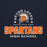 Close-up view of Seven Lakes High School Spartans Navy Blue Classic Unisex Hoodie 222