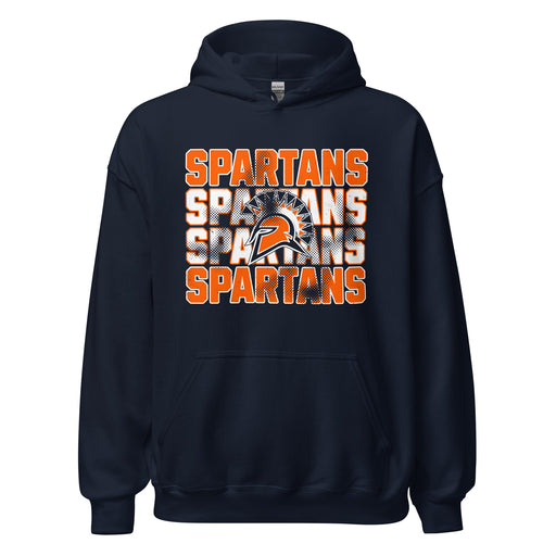 Seven Lakes High School Spartans Navy Blue Classic Unisex Hoodie 233