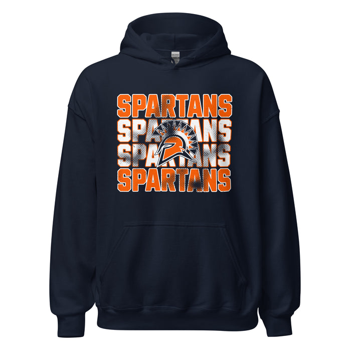 Seven Lakes High School Spartans Navy Blue Classic Unisex Hoodie 233