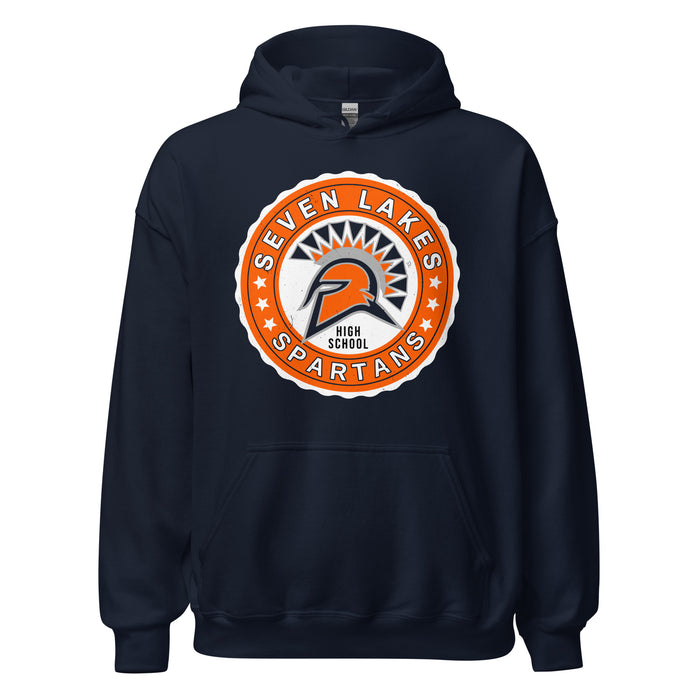 Seven Lakes High School Spartans Navy Blue Classic Unisex Hoodie 216
