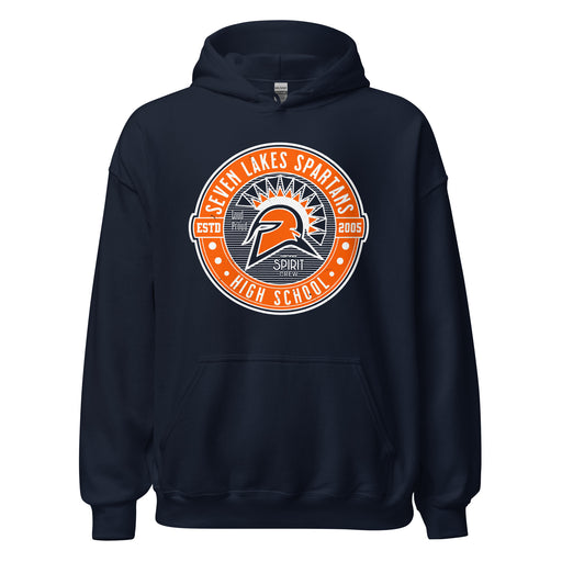 Seven Lakes High School Spartans Navy Blue Classic Unisex Hoodie 224