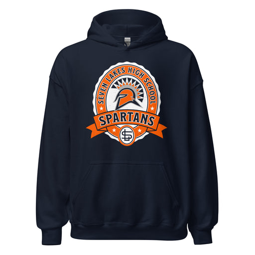 Seven Lakes High School Spartans Navy Blue Classic Unisex Hoodie 212