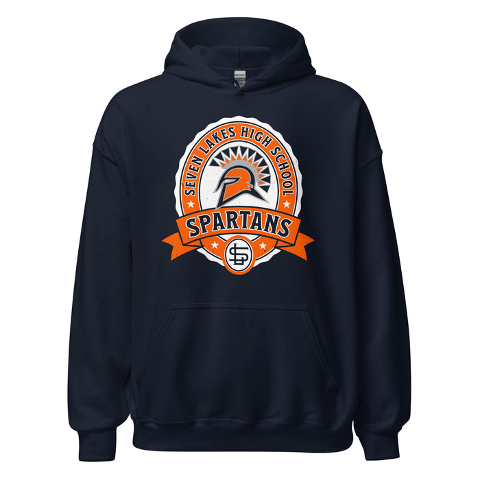 Seven Lakes High School Spartans Navy Blue Classic Unisex Hoodie 212