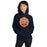 Woman wearing Seven Lakes High School Spartans Navy Blue Classic Unisex Hoodie 209