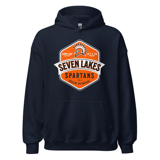 Seven Lakes High School Spartans Navy Blue Classic Unisex Hoodie 209