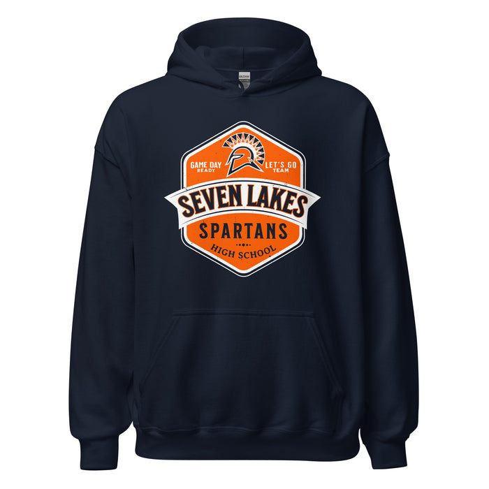 Seven Lakes High School Spartans Navy Blue Classic Unisex Hoodie 209