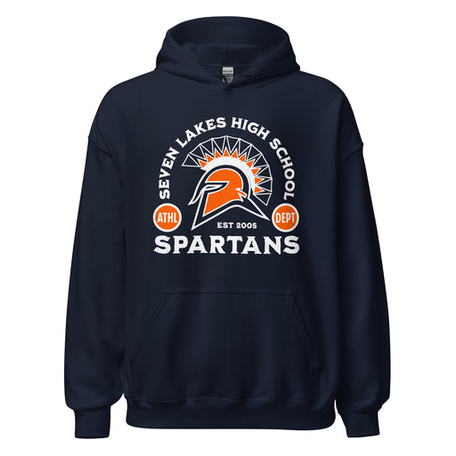 Seven Lakes High School Spartans Navy Blue Classic Unisex Hoodie 208