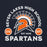Close-up view of Seven Lakes High School Spartans Navy Blue Classic Unisex Hoodie 208