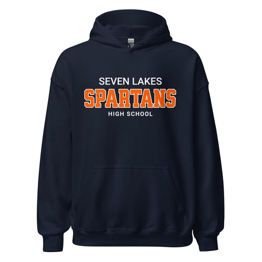 Seven Lakes High School Spartans Navy Blue Classic Unisex Hoodie 002