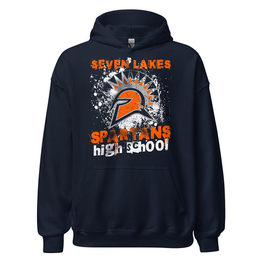 Seven Lakes High School Spartans Navy Blue Classic Unisex Hoodie 205