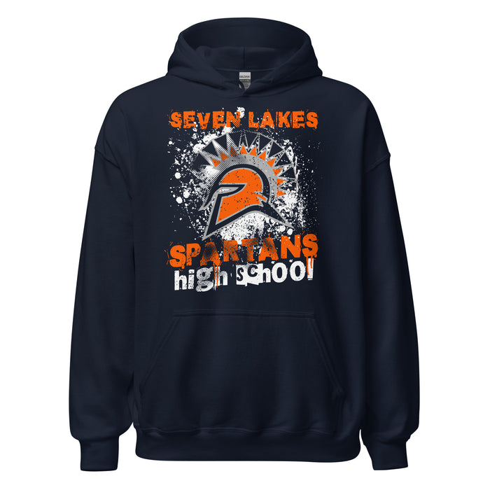 Seven Lakes High School Spartans Navy Blue Classic Unisex Hoodie 205