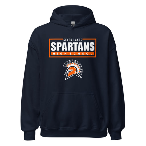Seven Lakes High School Spartans Navy Blue Classic Unisex Hoodie 049