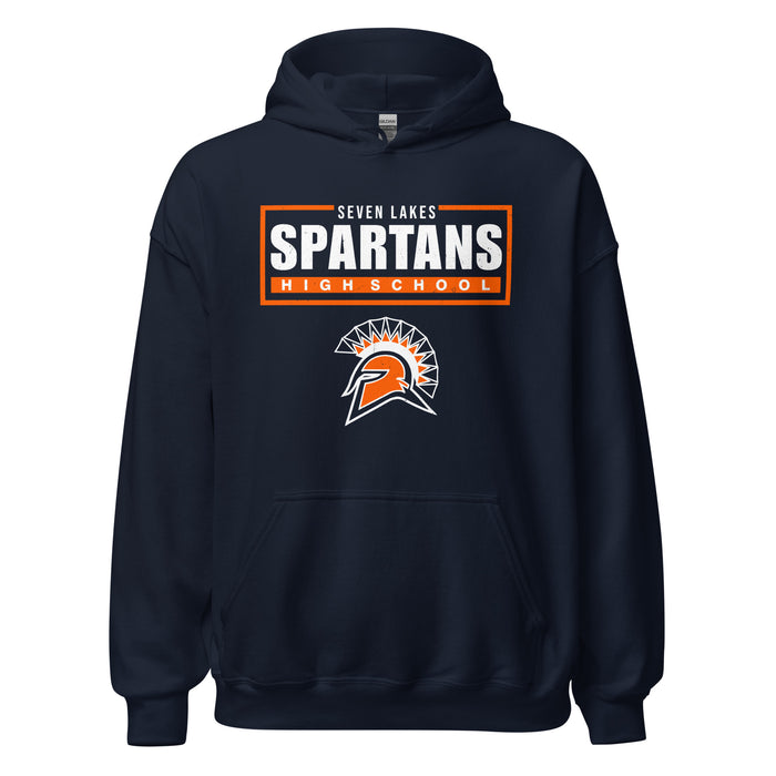 Seven Lakes High School Spartans Navy Blue Classic Unisex Hoodie 049