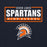 Close-up view of Seven Lakes High School Spartans Navy Blue Classic Unisex Hoodie 049