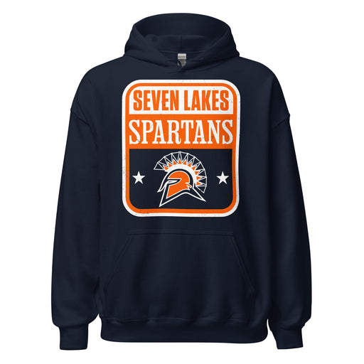 Seven Lakes High School Spartans Navy Blue Classic Unisex Hoodie 001