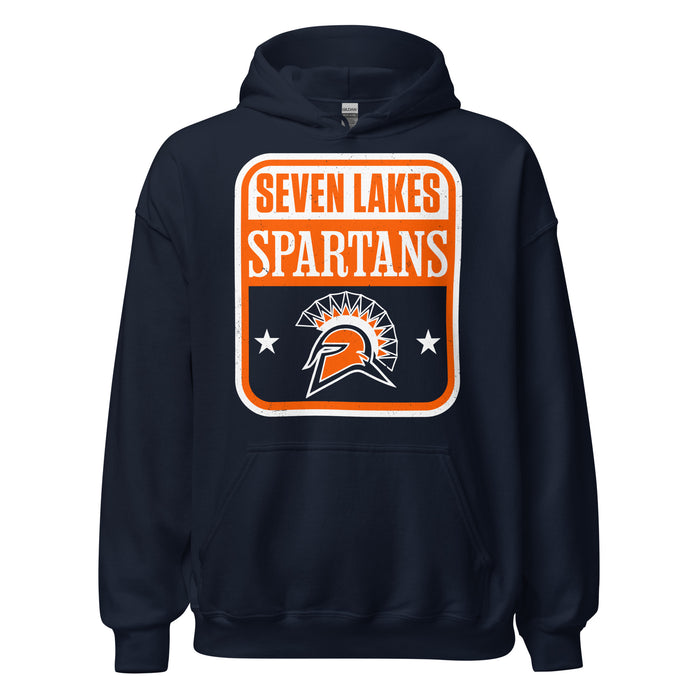 Seven Lakes High School Spartans Navy Blue Classic Unisex Hoodie 001