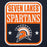 Close-up view of Seven Lakes High School Spartans Navy Blue Classic Unisex Hoodie 001