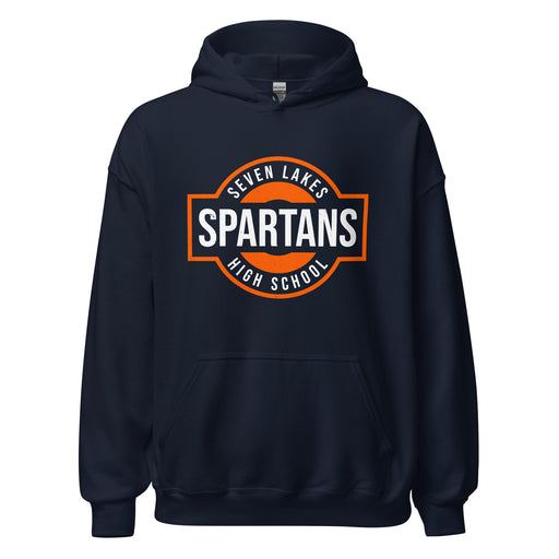 Seven Lakes High School Spartans Navy Blue Classic Unisex Hoodie 011