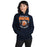 Woman wearing Seven Lakes High School Spartans Navy Blue Classic Unisex Hoodie 204