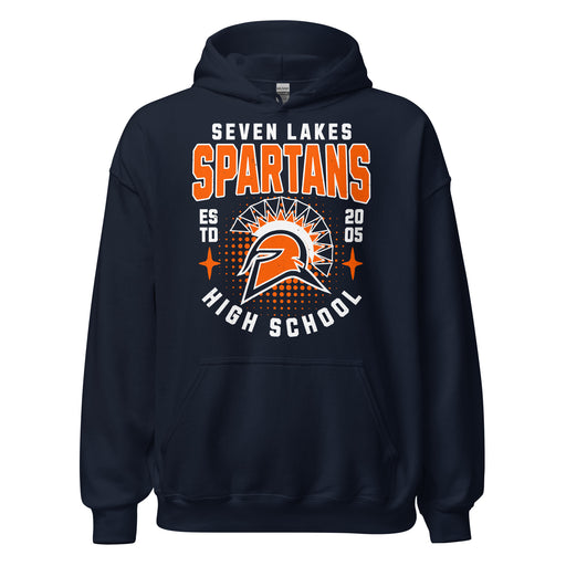Seven Lakes High School Spartans Navy Blue Classic Unisex Hoodie 204