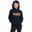 Woman wearing Seven Lakes High School Spartans Navy Blue Classic Unisex Hoodie 200