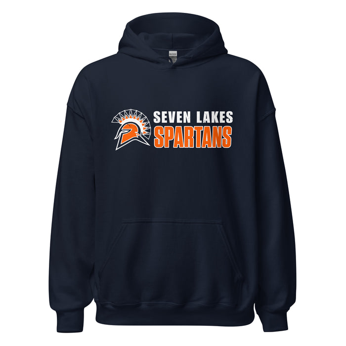 Seven Lakes High School Spartans Navy Blue Classic Unisex Hoodie 200