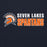 Close-up view of Seven Lakes High School Spartans Navy Blue Classic Unisex Hoodie 200