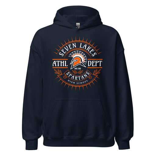 Seven Lakes High School Spartans Navy Blue Classic Unisex Hoodie 201