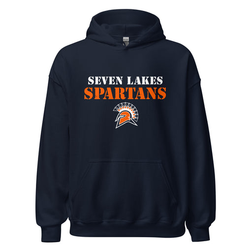 Seven Lakes High School Spartans Navy Blue Classic Unisex Hoodie 017