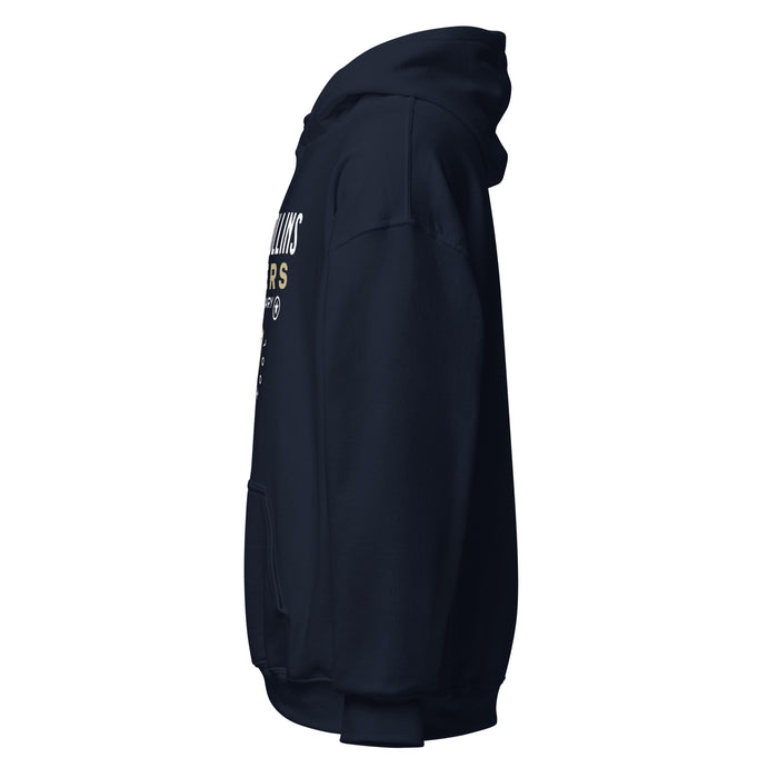 Side view of Klein Collins High School Tigers Navy Classic Unisex Hoodie 003