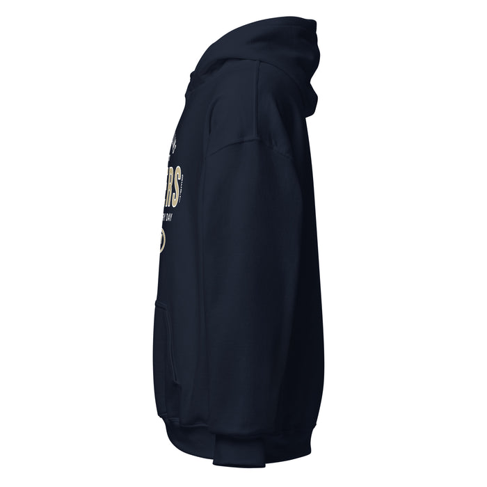 Side view of Klein Collins High School Tigers Navy Classic Unisex Hoodie 034