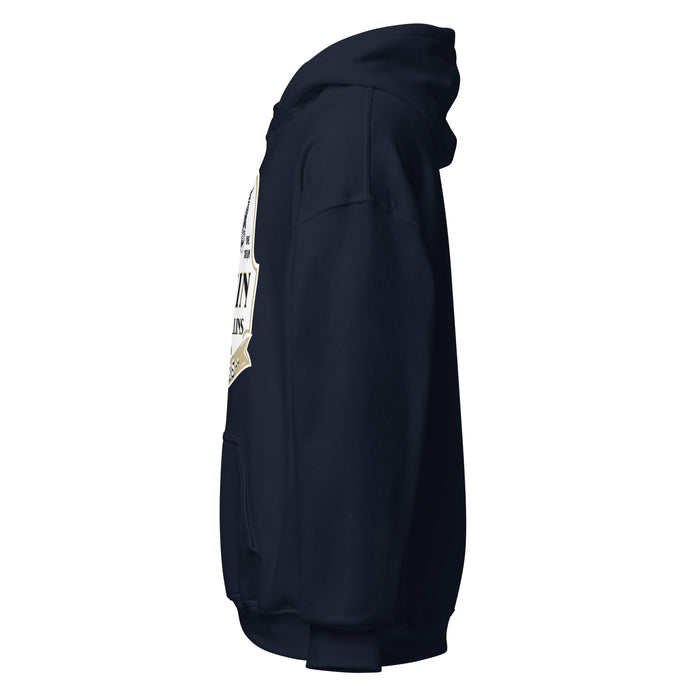 Side view of Klein Collins High School Tigers Navy Classic Unisex Hoodie 219