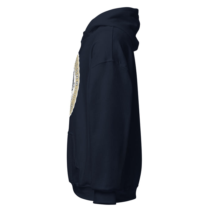 Side view of Klein Collins High School Tigers Navy Classic Unisex Hoodie 216
