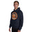 Man wearing Seven Lakes High School Spartans Navy Classic Unisex Hoodie 220