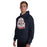 Man wearing Allen High School Eagles Classic Navy Unisex Hoodie 215