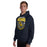 Man wearing Cypress Ranch High School Mustangs Navy Classic Unisex Hoodie 204