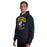 Man wearing Cypress Ranch High School Mustangs Navy Classic Unisex Hoodie 213