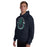 Man wearing Cypress Ridge High School Rams Navy Classic Unisex Hoodie 229