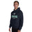 Man wearing Cypress Ridge High School Rams Navy Classic Unisex Hoodie 202