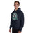 Man wearing Cypress Ridge High School Rams Navy Classic Unisex Hoodie 212