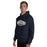 Man wearing Klein Collins High School Tigers Navy Classic Unisex Hoodie 009