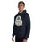 Man wearing Klein Collins High School Tigers Navy Classic Unisex Hoodie 219