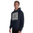 Man wearing Klein Collins High School Tigers Navy Classic Unisex Hoodie 223