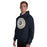 Man wearing Klein Collins High School Tigers Navy Classic Unisex Hoodie 216