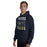 Man wearing Klein Collins High School Tigers Navy Classic Unisex Hoodie 233