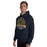 Man wearing Nimitz High School Cougars Navy Blue Classic Unisex Hoodie 206