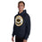 Man wearing Nimitz High School Cougars Navy Blue Classic Unisex Hoodie 215