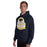 Man wearing Nimitz High School Cougars Navy Blue Classic Unisex Hoodie 219