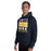 Man wearing Nimitz High School Cougars Navy Blue Classic Unisex Hoodie 231